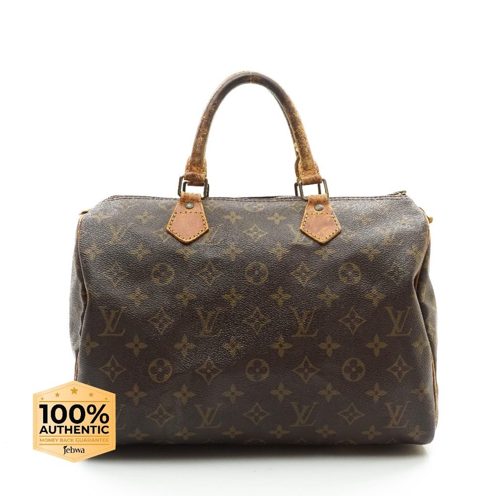 Auth Louis Vuitton Speedy 30 Satchel VI 0952
